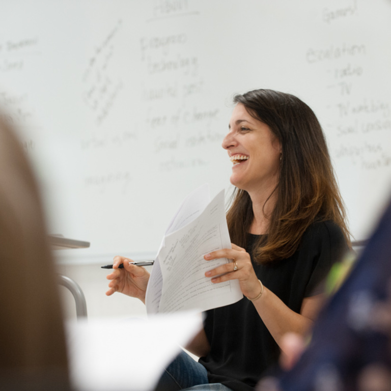 writing program for high school students Instructor in front of whiteboard lecturing