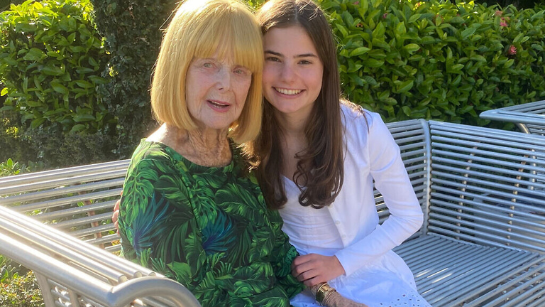 writing program for high school students Woman with grandmother embracing